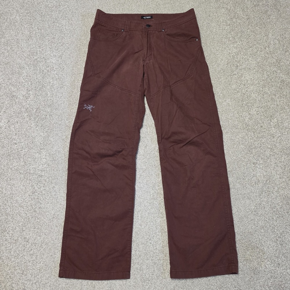Arc'teryx Cronin Men's Pants Maroon 32x32 Cotton Canvas Outdoor Hiking Workwear